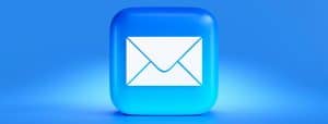 email icon on blue background